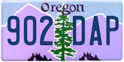 OR license plate 902DAP