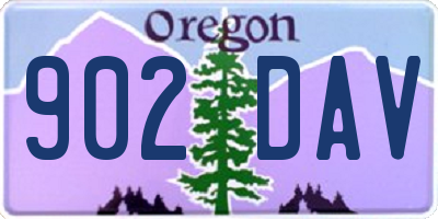 OR license plate 902DAV