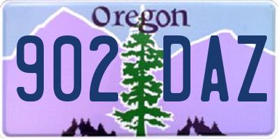 OR license plate 902DAZ