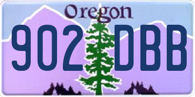 OR license plate 902DBB