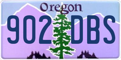 OR license plate 902DBS