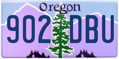 OR license plate 902DBU