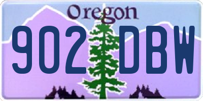 OR license plate 902DBW