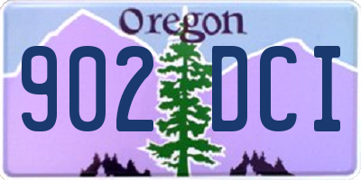 OR license plate 902DCI