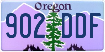 OR license plate 902DDF