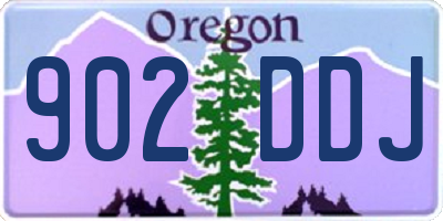 OR license plate 902DDJ