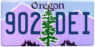 OR license plate 902DEI