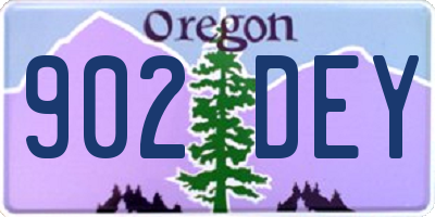 OR license plate 902DEY