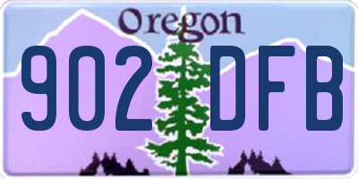 OR license plate 902DFB