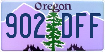 OR license plate 902DFF