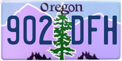 OR license plate 902DFH