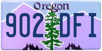 OR license plate 902DFI