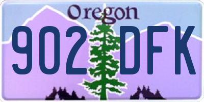 OR license plate 902DFK
