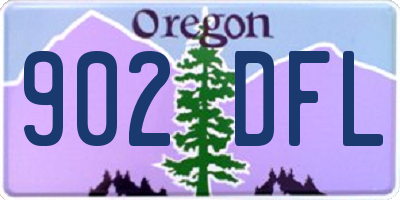 OR license plate 902DFL