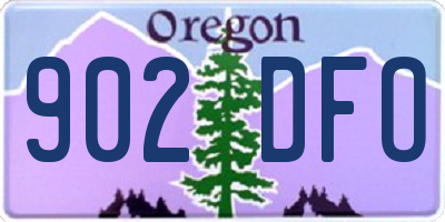 OR license plate 902DFO