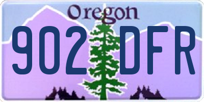 OR license plate 902DFR