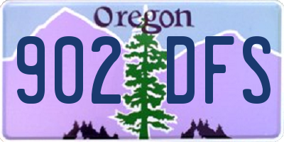 OR license plate 902DFS