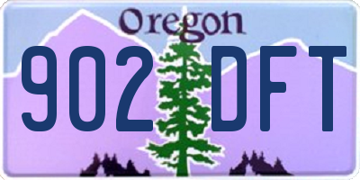 OR license plate 902DFT