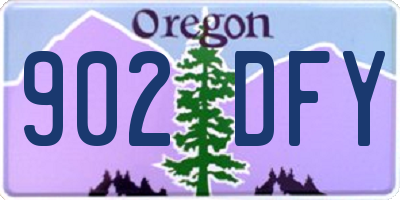 OR license plate 902DFY