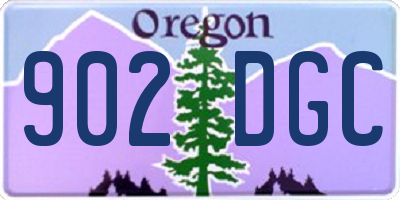 OR license plate 902DGC