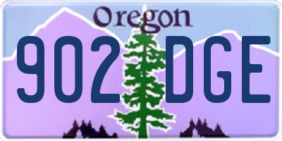 OR license plate 902DGE