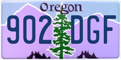 OR license plate 902DGF