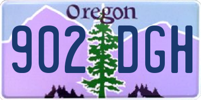 OR license plate 902DGH