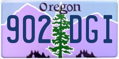 OR license plate 902DGI
