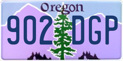 OR license plate 902DGP