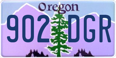 OR license plate 902DGR