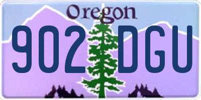OR license plate 902DGU