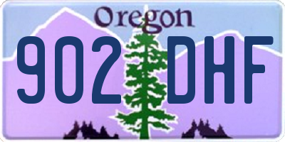OR license plate 902DHF