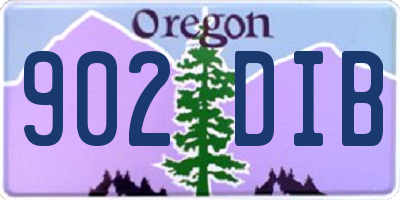 OR license plate 902DIB