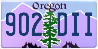 OR license plate 902DII