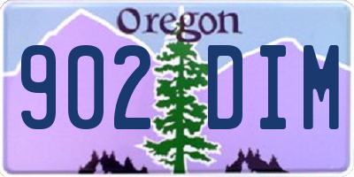 OR license plate 902DIM