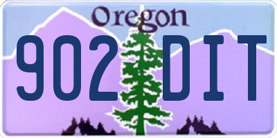 OR license plate 902DIT