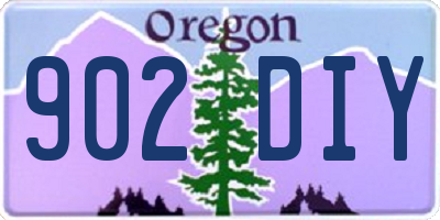 OR license plate 902DIY