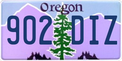 OR license plate 902DIZ