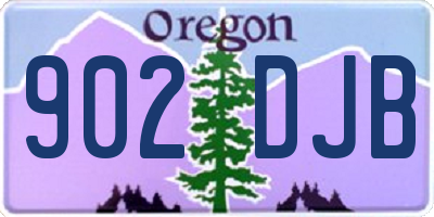 OR license plate 902DJB