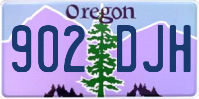 OR license plate 902DJH