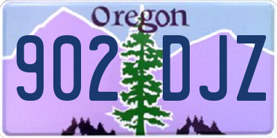 OR license plate 902DJZ