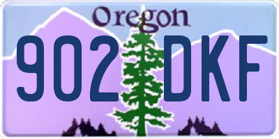 OR license plate 902DKF