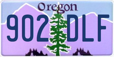 OR license plate 902DLF