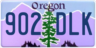 OR license plate 902DLK