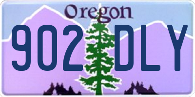 OR license plate 902DLY