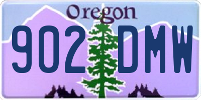 OR license plate 902DMW