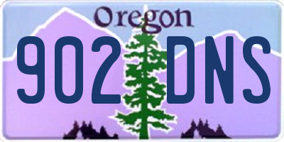 OR license plate 902DNS