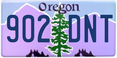 OR license plate 902DNT