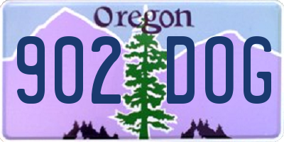 OR license plate 902DOG