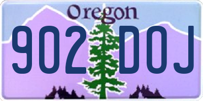 OR license plate 902DOJ